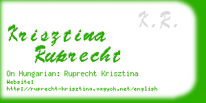 krisztina ruprecht business card